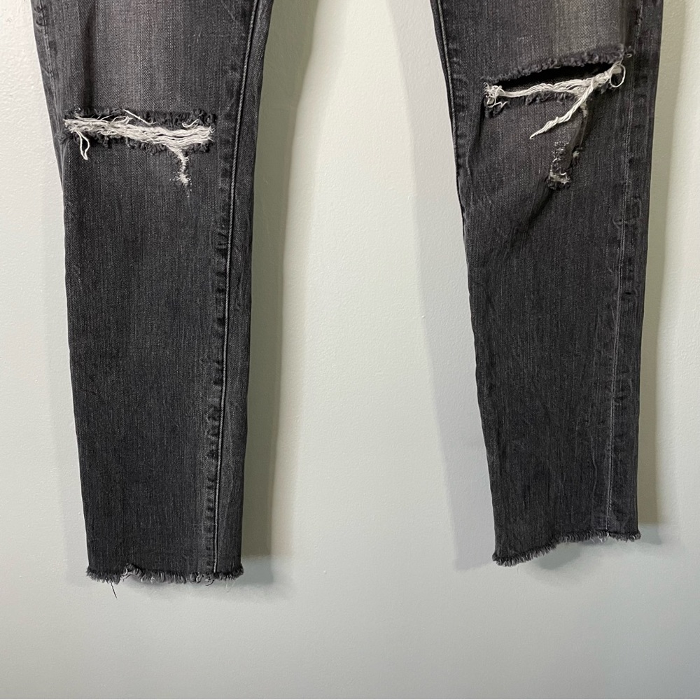 Neuw Distressed Raw Hem Sister Ray Designer Grey Wash Skinny Jeans Size 8R - Picture 6 of 10